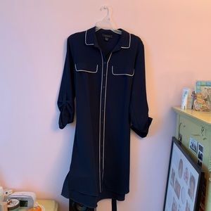 navy shirt dress